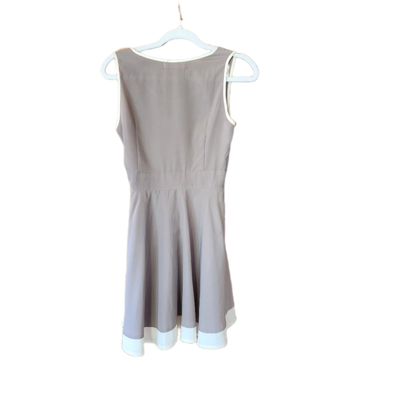 Anthropology Sleeveless Skater Skirt Dress Gray & Cream Size S - Picture 2 of 12